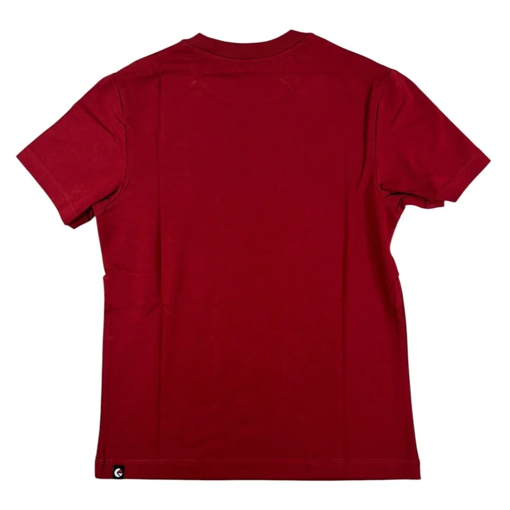 Ethika T Shirt Girls Medium Burgundy Shogun Peony Fitted‎ Graphic Cotton Stretch